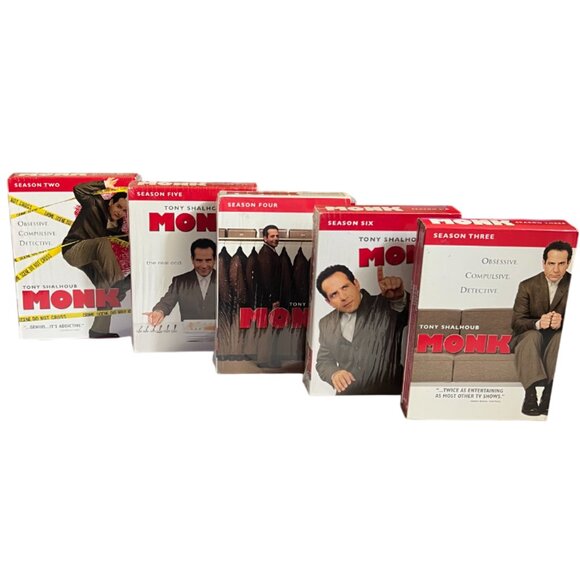 Monk TV Show Seasons  2, 3, 4, 5, 6, DVD Box Sets - Picture 2 of 12